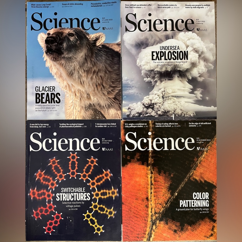 Set of 4 Science Magazines- Stunning Images, Fascinating Articles.  New.